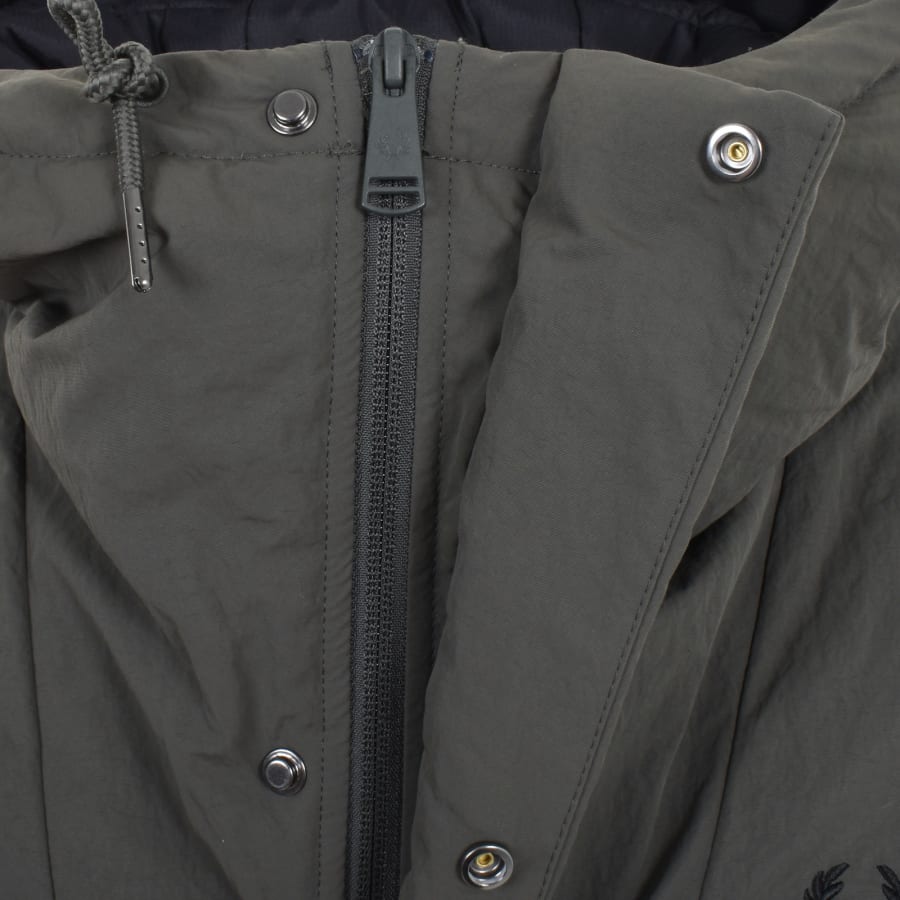 Fred Perry Zip Through Padded Jacket Green | Mainline Menswear